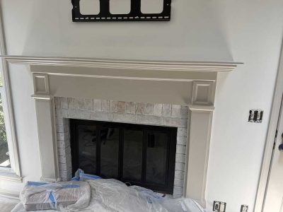 Newly Constructed Fireplace